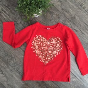 🛍 2/$12✨ Carter’s gold sequin heart top - 6x